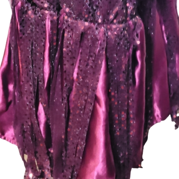 Flapper COSTUME dress and hat size 14 - 20 fringe glitter fun sparkly showgirl - Picture 3 of 12